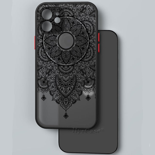 Black Floral Vintage Lace Flower Case For iPhone 13 12 11 Pro Max