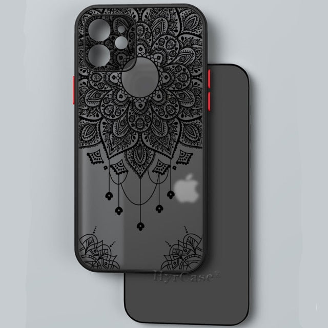 Black Floral Vintage Lace Flower Case For iPhone 13 12 11 Pro Max