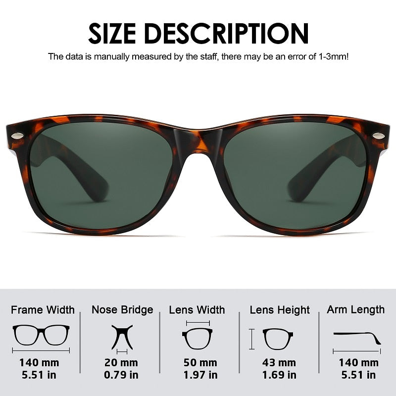 AOFLY Rectangle Polarized Sunglasses