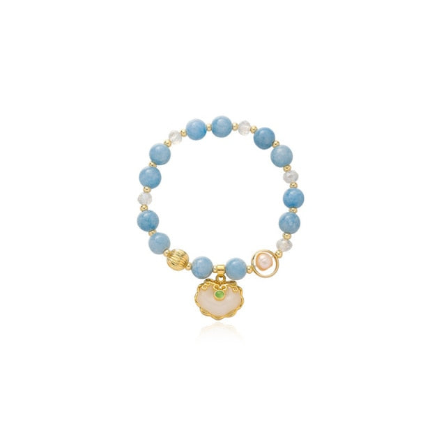 Jade & Pearl Pendant Bracelet