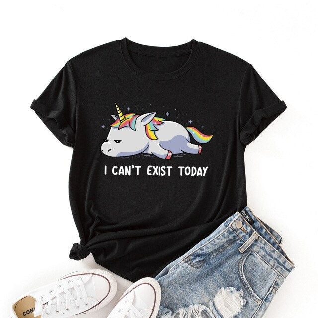 Unicorn Printed Loose Tee