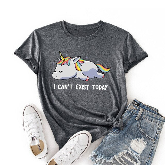 Unicorn Printed Loose Tee