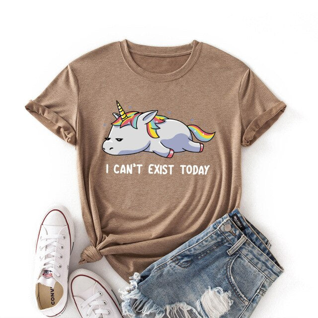 Unicorn Printed Loose Tee