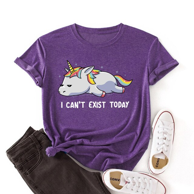 Unicorn Printed Loose Tee