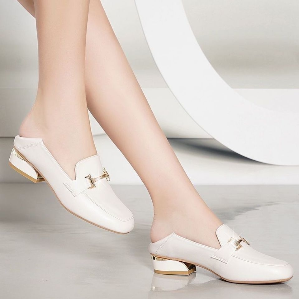 Lux Square Heel Mules