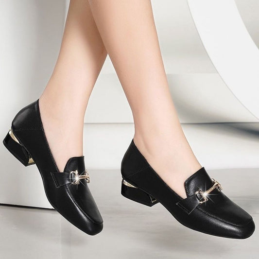 Lux Square Heel Mules