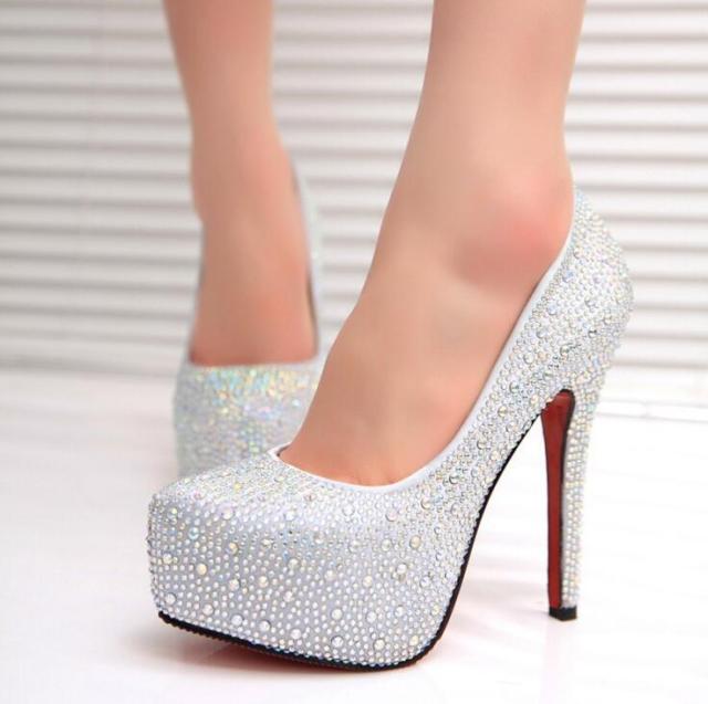 Layla Crystal Rhinestone Platforms