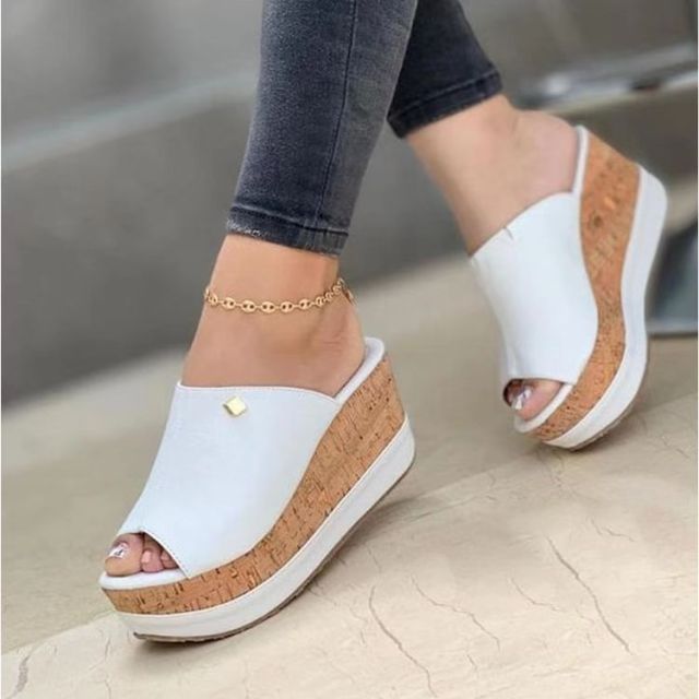 Lori Peep Toe Platform Wedges