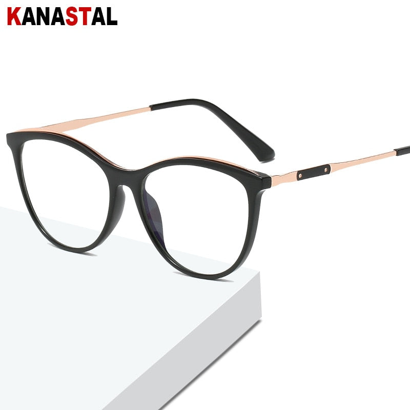 Metal Cat-eye Blue Light Blocking Glasses