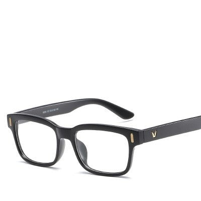 Unisex Rectangle Black Blue Eye Glasses