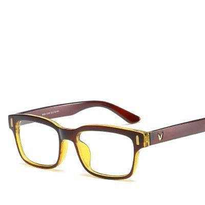 Unisex Rectangle Black Blue Eye Glasses