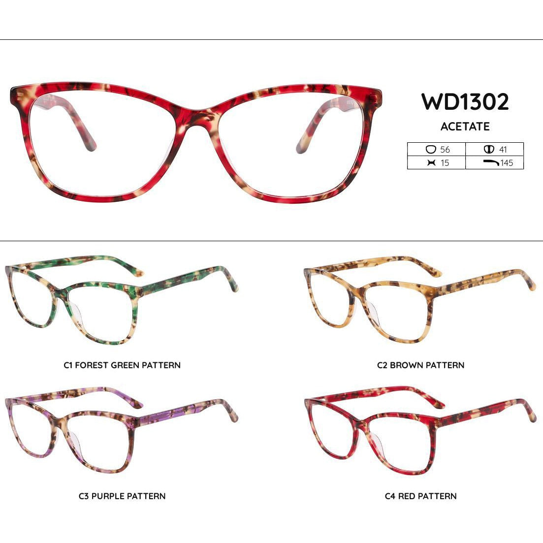 SASAMIA Oval Fashion Design Eyeglasses