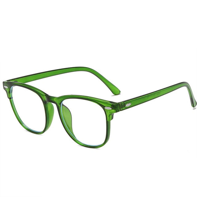 Blue Light Blocking Transparent Green Eyeglasses