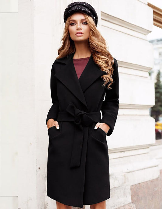 Classic Wool Coat with Belt