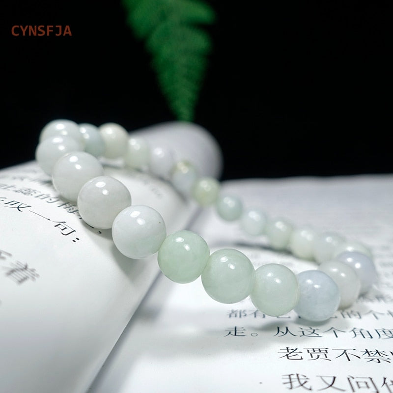 Certified Natural Grade A Burmese Jade Charm Bracelet