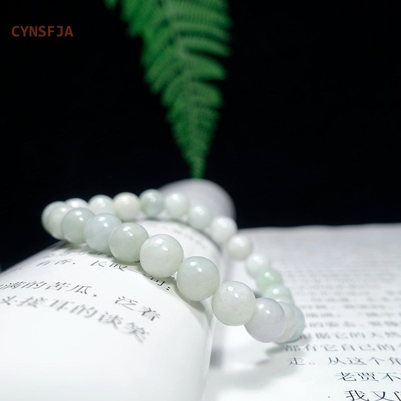 Certified Natural Grade A Burmese Jade Charm Bracelet