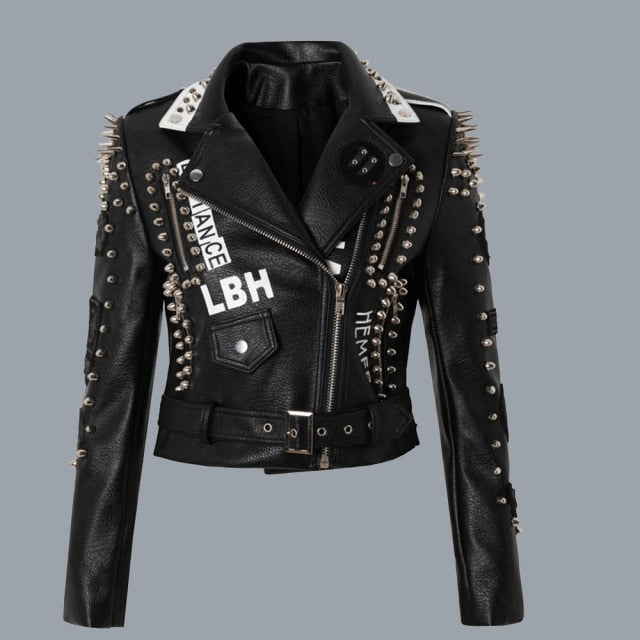 Graffiti Art Moto PU Leather Jacket