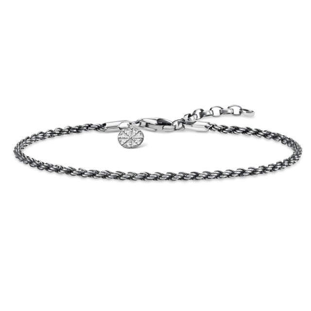 Cable Wire Charm Karma Wheel Bracelet