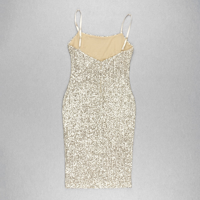 Marie Gold, Silver, or Black Sequin Dress