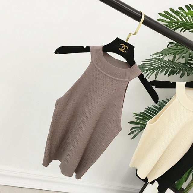 HELIAR Knitted Crop Top Tank