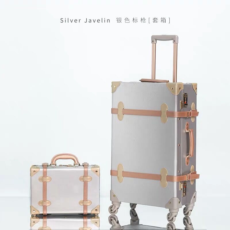 1PC or 2PC Vintage Travel Trolley Luggage