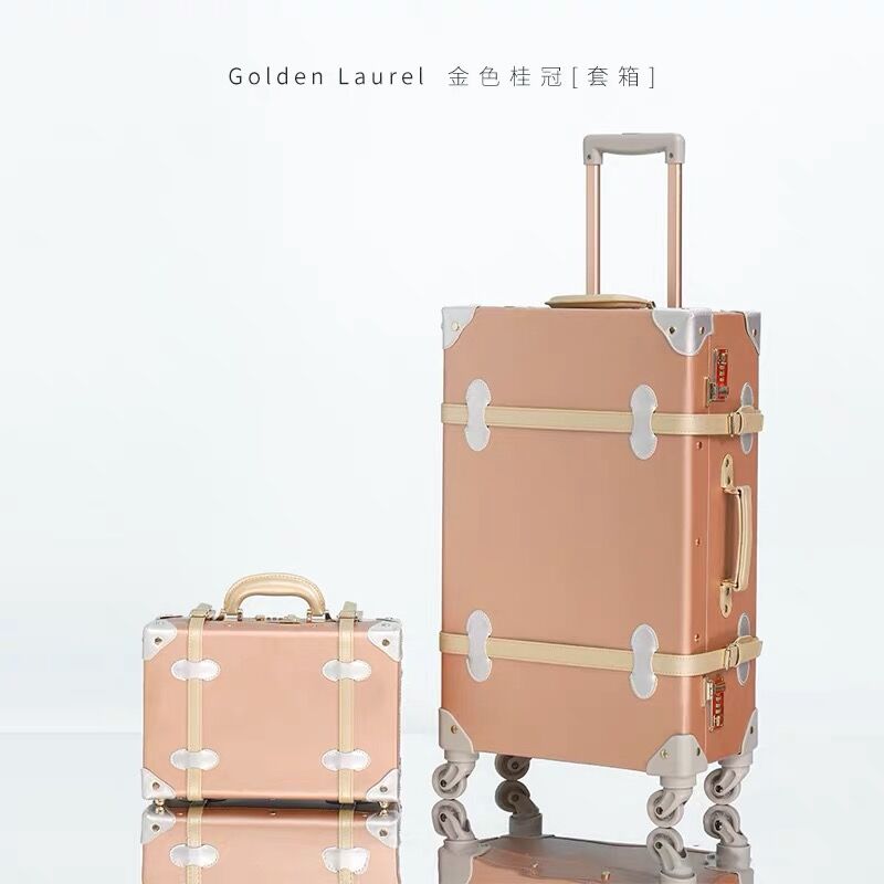 1PC or 2PC Vintage Travel Trolley Luggage