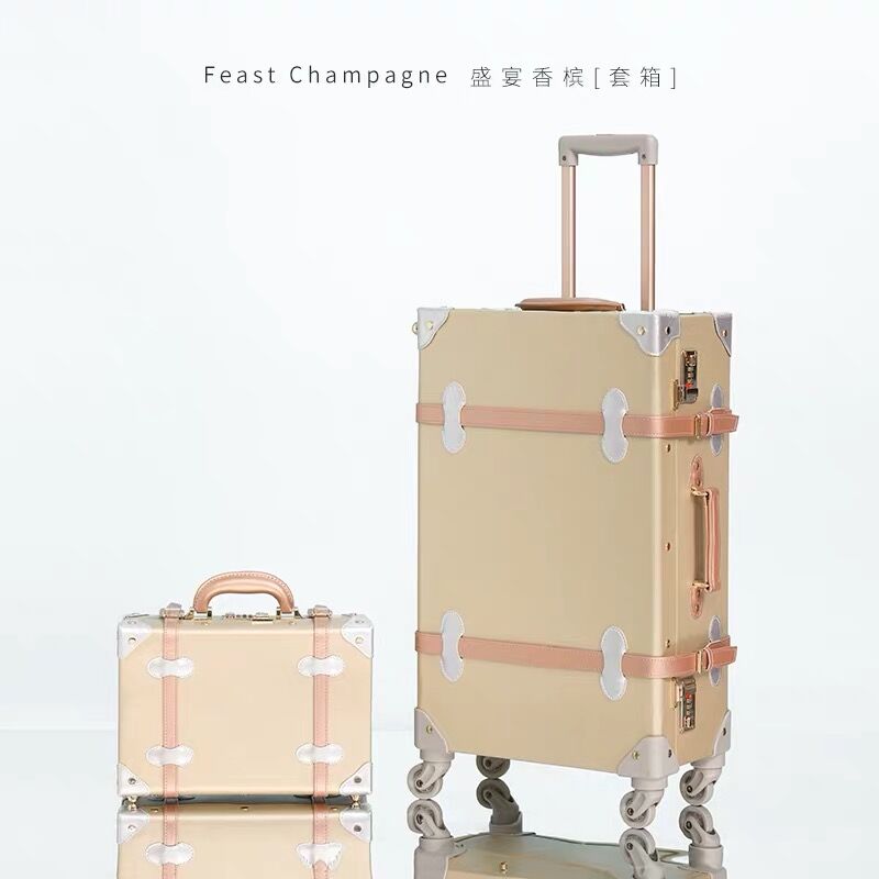 1PC or 2PC Vintage Travel Trolley Luggage