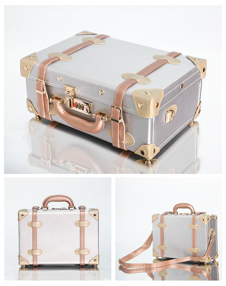 1PC or 2PC Vintage Travel Trolley Luggage