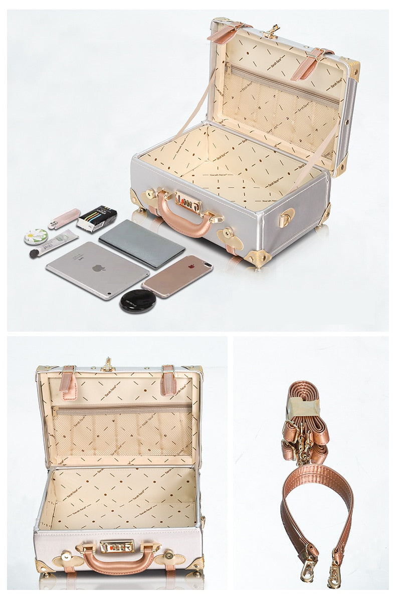 1PC or 2PC Vintage Travel Trolley Luggage