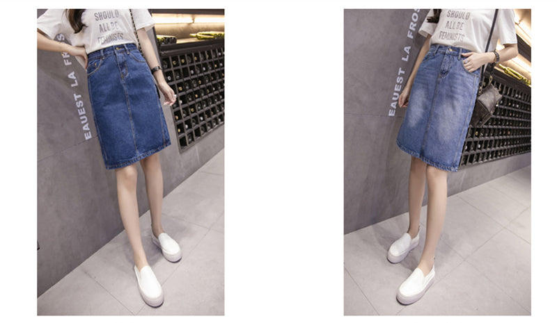 Denim Midi Skirt