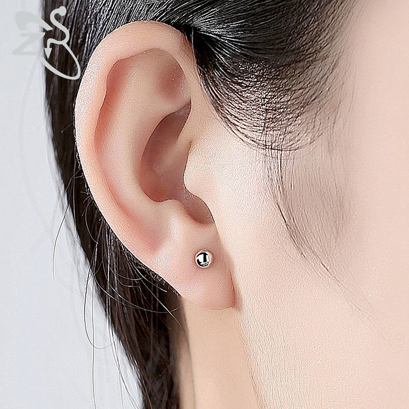 Silver Round Stud Earrings - 2.5-6mm 925 Sterling Silver