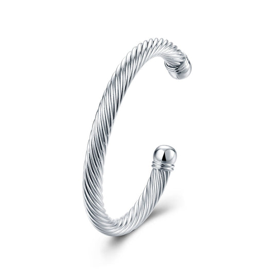 Twisted Cable Bangles Cuff Bracelet