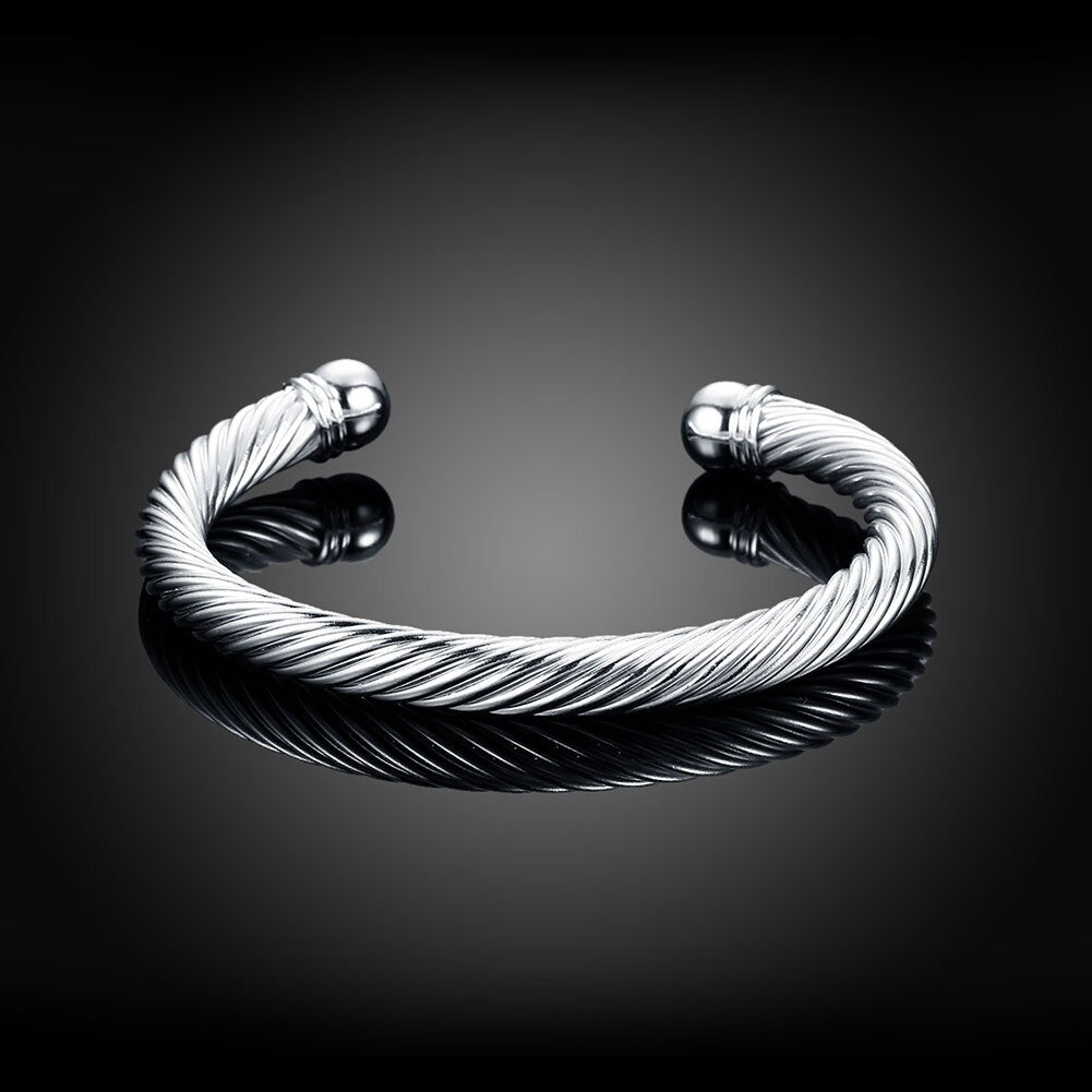 Twisted Cable Bangles Cuff Bracelet